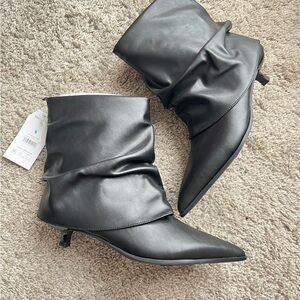 Time and Tru Black Ankle Booties. Size 9